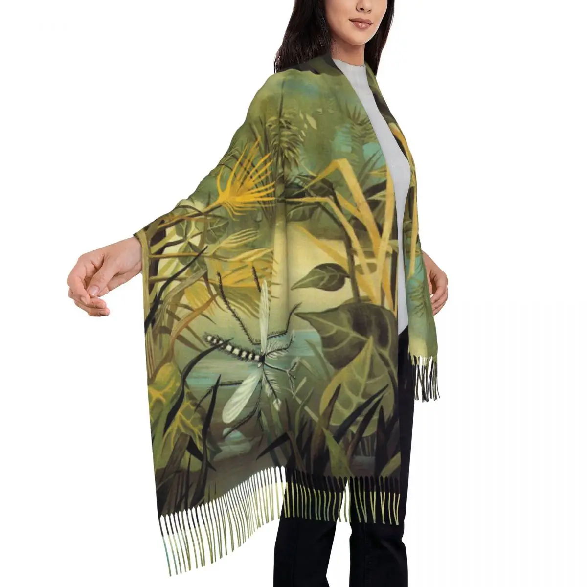 

Сальвадор Дали, художественный шарф, шарфы с кисточками, женские мягкие теплые шали и накидки, длинная осенне-зимняя шаль