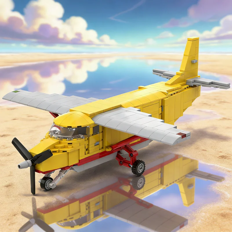 

483 детали MOC Городской Аэропорт: Модель Самолета Cessna, Конструктор, Развивающая Игрушка, Подарок на Рождество для Детей