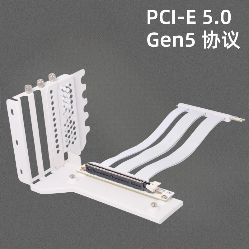 PCIE 5.0 16X Graphics Video Card Bracket PCI-E 16X Gen 5 Riser Cable 20CM 25CM 30CM Extension Cable Vertical GPU Mounting Holder