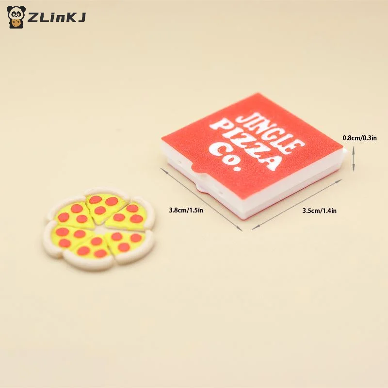 ▶1/12 Dollhouse Simulation Mini Pizzas Model With Pizza Box Dollhouse Kitchen Food Decoration Dolls House Pretend Play Toys view 5
