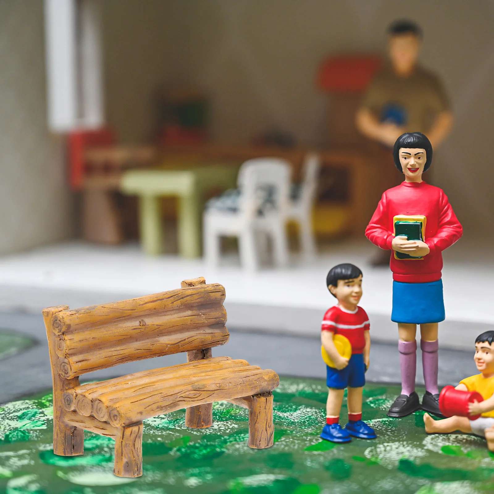 1pcs Miniature Chair With Backrest For Micro Garden Decor Mini Chair Phone Stand Fairy Village Accessories Christmas Miniatures