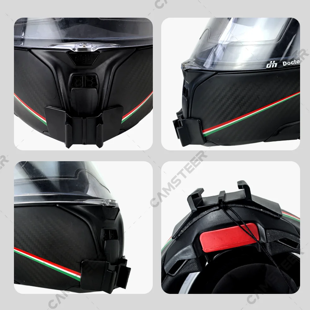 for AGV Sport Modular Aluminium Helmet Chin Mount for GoPro Hero 13 12 11 10 9 Insta360 X4 X3 Ace pro DJI Action 5pro 4 3 Camera