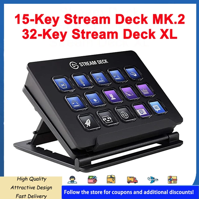Elgato Stream Deck MK.2  ブラック 15ボタン Elgato Stream Deck MK.2 Full size Wired USB Keypad with 15