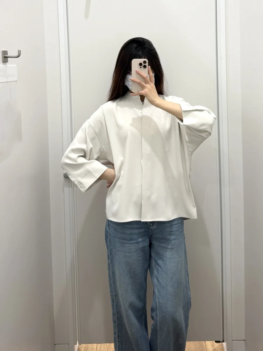 

Women's Casual Sle irt Floral Draped Svel Commute Top Thin Outerwear Regular Length Polyester Fiber Spring New