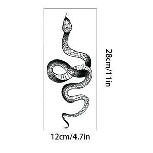وهمية الوشم ملصق ثعبان مثير الذراع كم الوشم مؤقت للماء الجسم الفن للرجال النساء الوشم ورقة نقل المياه أعلى 8 مبيعات الوشم الحميم - رقم 6
