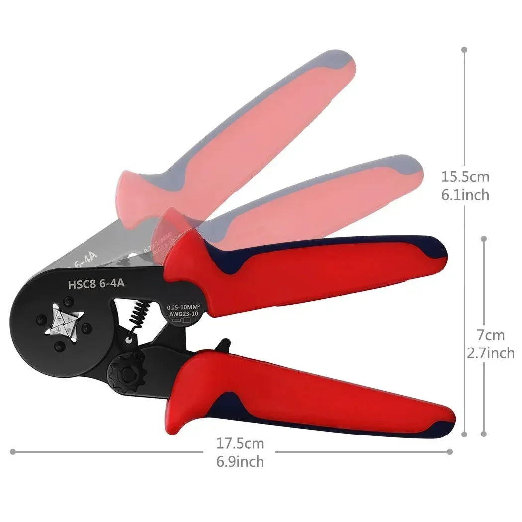 Crimping Pliers & Ferrule Terminals Set Tube Bootlace VE&TE Terminals Kit Hand Tools Electrician Crimper HSC8 6-4A