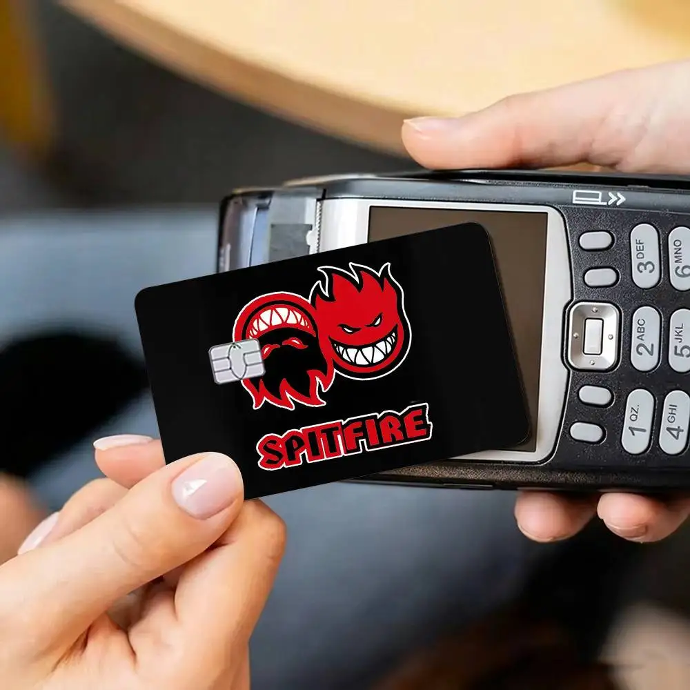 S-Spitfire W-Wheels Logo  Credit Card HD Stickers Game Card Decal Small Chip Waterproof Sticker Gift
