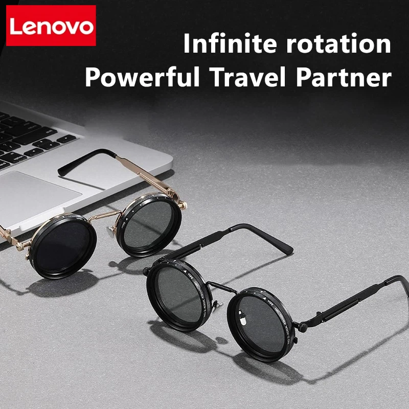 샤오미 메탈 라운드 펑크 ND9레벨 조절 가능한 디밍 선글라스 개성 여성 편광 UV400 패션 남성 야외 선글라스