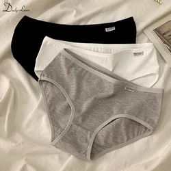 Mutandine di colore solido intimo di base da donna slip da ragazza a vita media pantaloncini morbidi e traspiranti da donna comodi pantaloni intimi