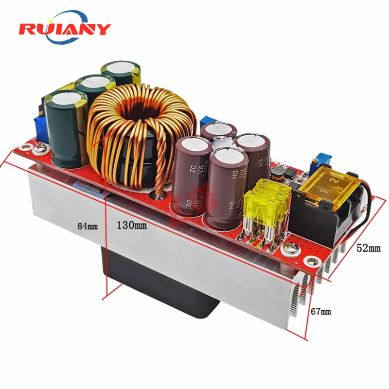 Imagem -04 - Tensão Constante de Alta Potência e Corrente Constante Booster Module 30a com Ventilador de Controle de Temperatura Dc-dc Car Charging Boat 1500w