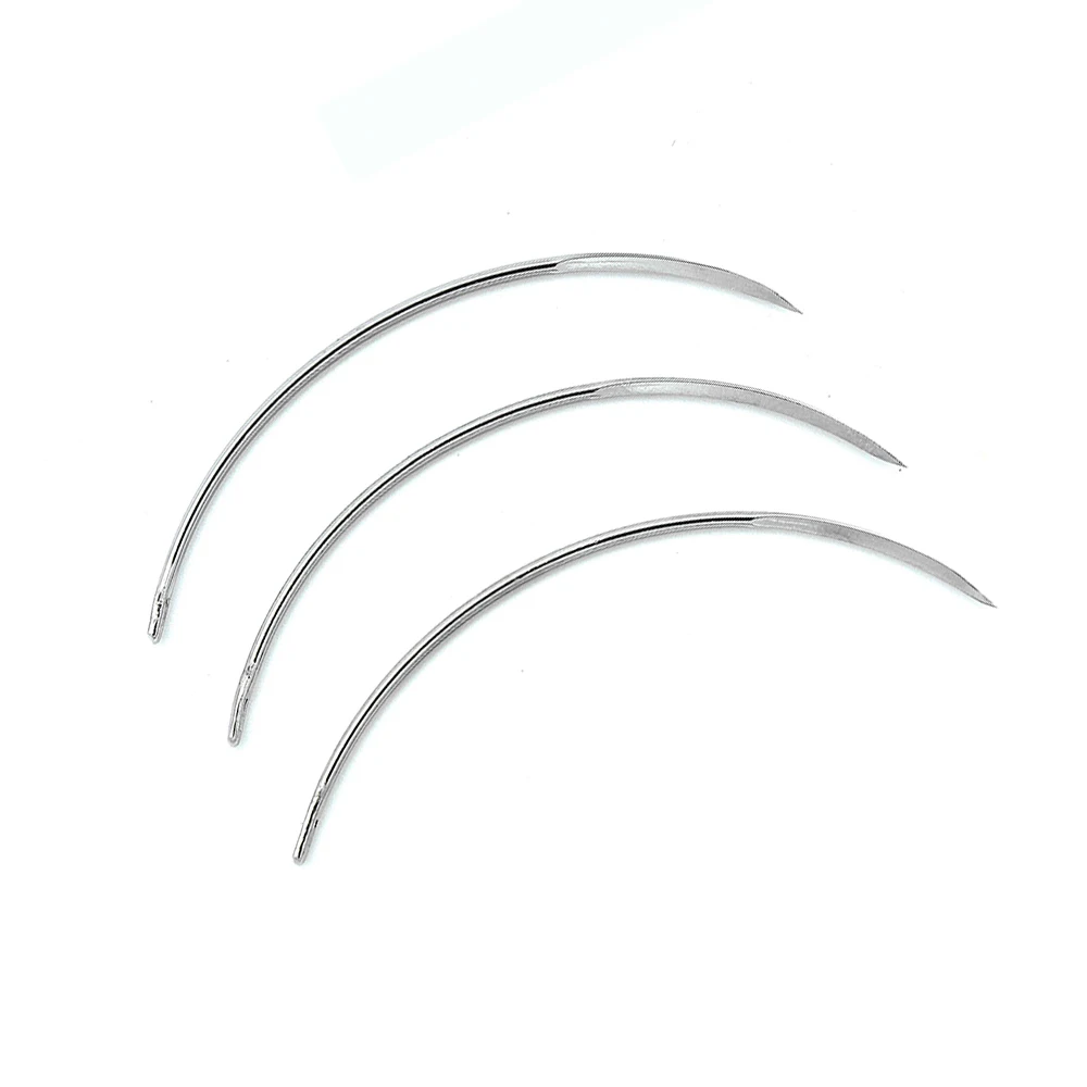 Animals Use Surgical Suture Needle Stainless Steel Straight Curved Pig Sheep Goat Dog Cattle 11X34 12X65 12X48 Available 10PCS