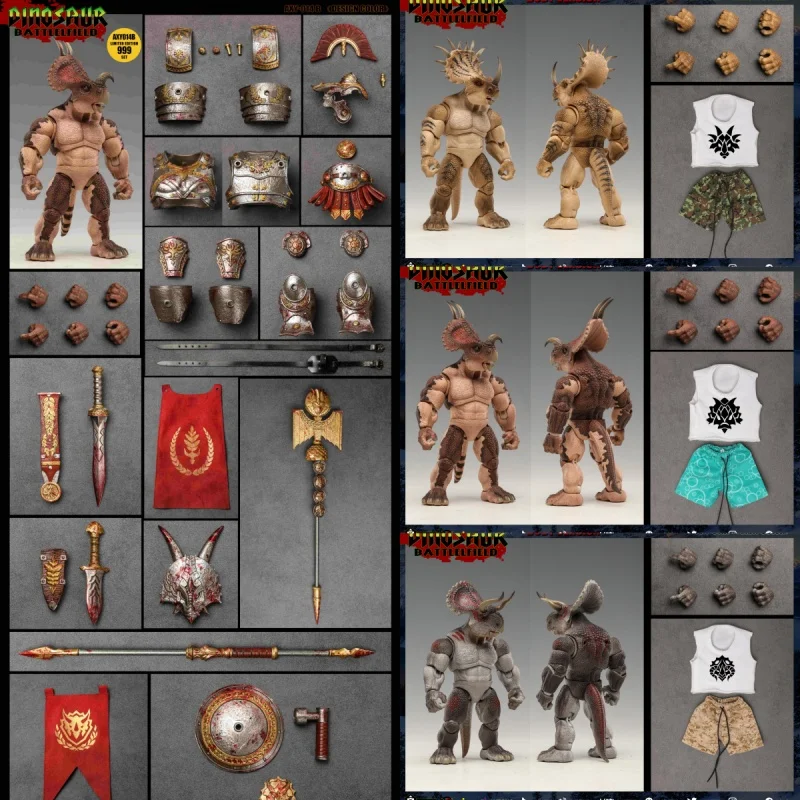 

Authentic In Stock Axytoys Dinosaur Battlefield Ceratops Action Figure Solid Deluxe Version Movable Dinosaur Figure