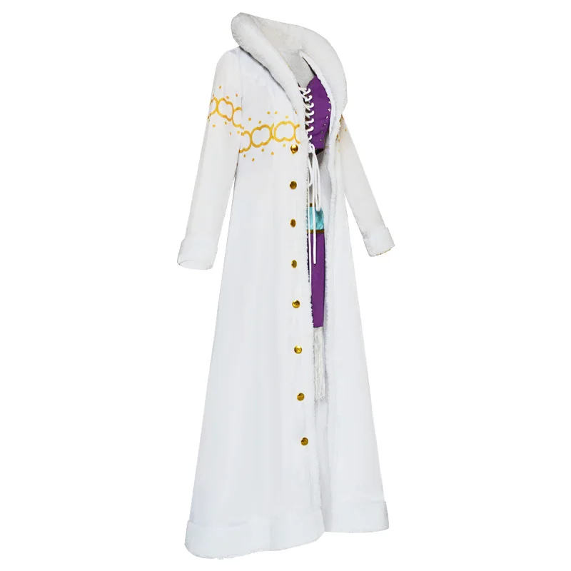 Anime Piece Nico Robin Costume Cosplay Miss Allsunday Abito Cappotto Donna Fantasia Abiti Halloween Carnevale Festa Cosplays Abiti