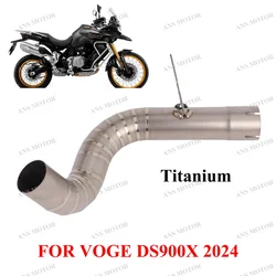 Escape For VOGE 900DS 900 DS DS900X DS900 X 2024 2025 Motorcycle Exhaust Middle Link Pipe Original Connect Tail Pipe Titanium