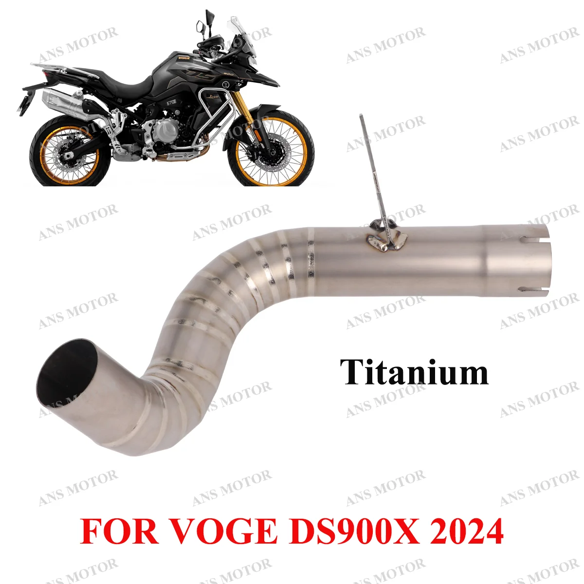 Escape For VOGE 900DS 900 DS DS900X DS900 X 2024 2025 Motorcycle Exhaust Middle Link Pipe Original Connect Tail Pipe Titanium