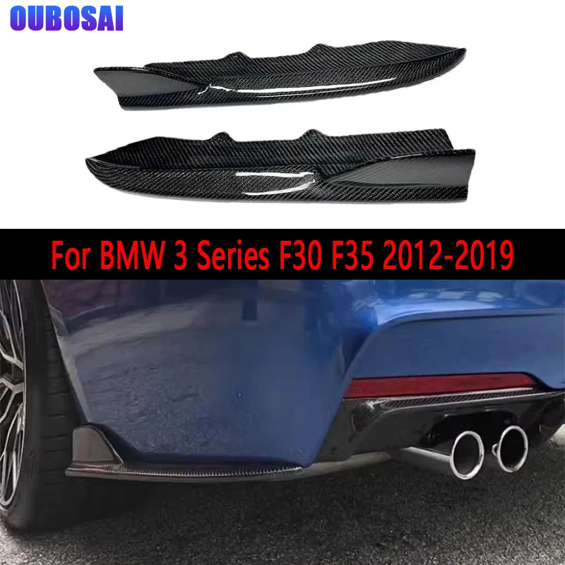 

For BMW 3 Series F30 F35 2012-2019 Carbon Fiber wrap angle Car Rear Bumper Splitter Corner Trim Cover Rear Chin Car Auto Parts