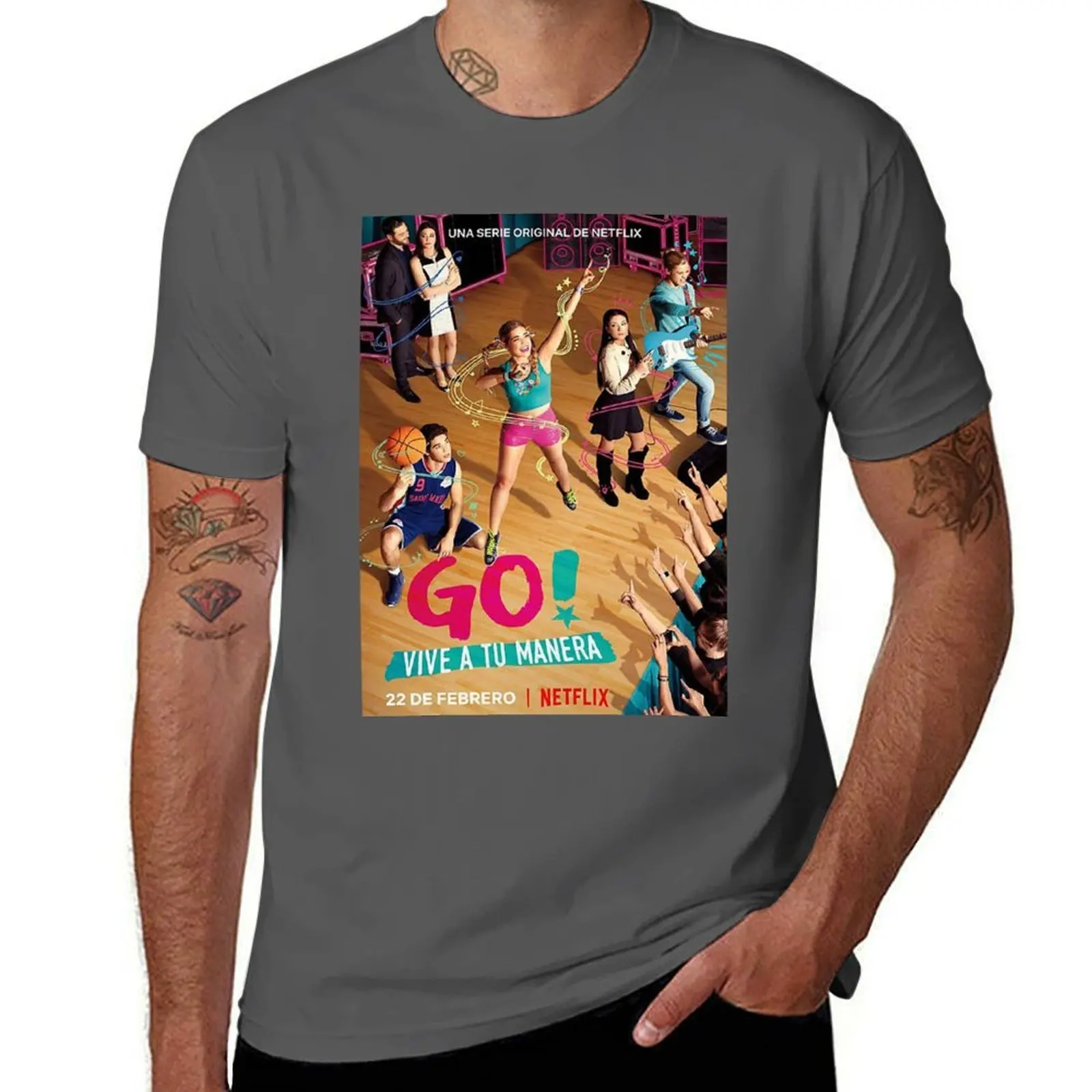 Go Vive A Tu Manera T-Shirt Casual Loose Short Sleeve Tee For Men-image