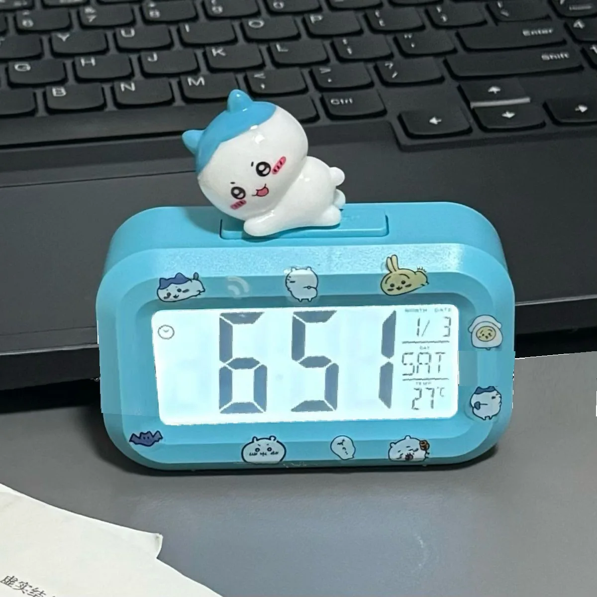 Kawaii Chiikawa Multi-Functional Luminous Alarm Mini Clock Bedside Ornaments Cute Students Lovely Portable Desktop Kid Gifts