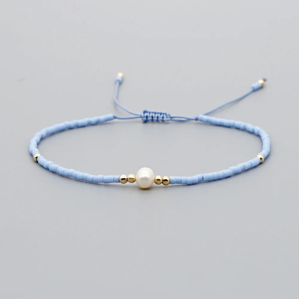 Miyuki-Perlenarmband für Frauen, eleganter, zierlicher Perlenschmuck, Boho-Sommer-Strand, stapelbare Armbänder, Geschenk für Sie – Detail 9
