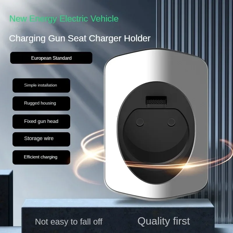 Type2 EV Charger Holder Stylish IEC62196-2 Charging Cable Organizer Plug Holder Sleek Wallbox EV Charger Support Type2