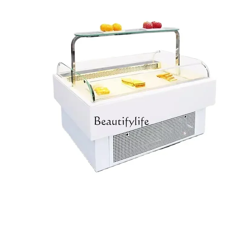 

*FG44Open Arc Glass Preservation Cabinet Horizontal Bakery Beverage Cake Freezer