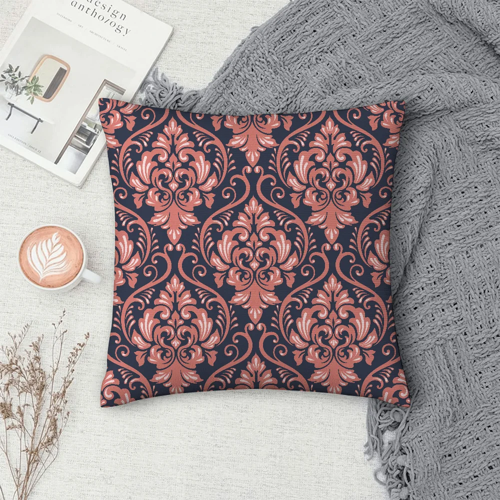 

Barroco Pattern Pillow Case Sofa Decorative Home Double-sided Printing Short Plush Cushion Cover Throw Pillow Cover Gifts