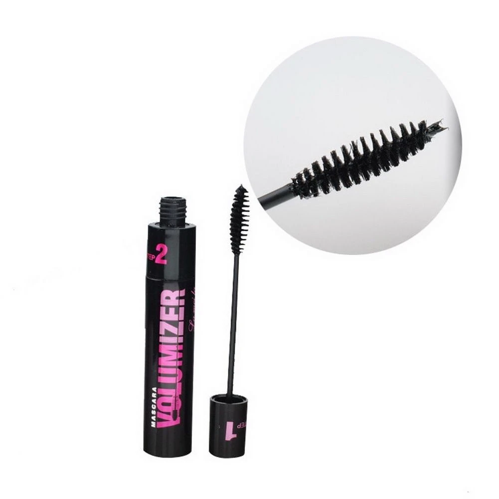 Impermeável e à prova de suor Double Purpose Mascara, Curling Brushes, Maquiagem Eye Fiber, Eyelash Mascara, Black Eyelashes