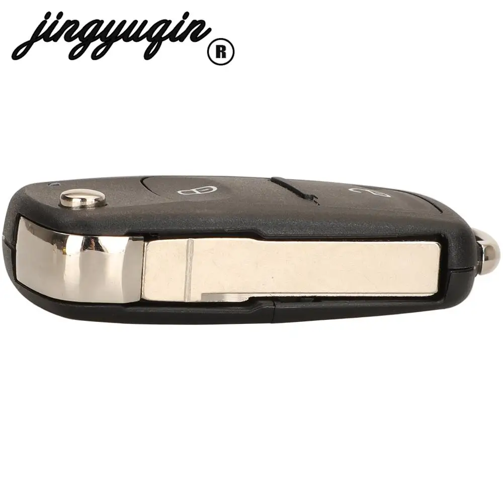 jingyuqin 2/3/4/5 Przyciski Dla Vw B5 Golf Seat Polo Passat Tiguan Dla Skoda Flip Skoda Folding Car Remote Key Shell Case Hu66 Blade