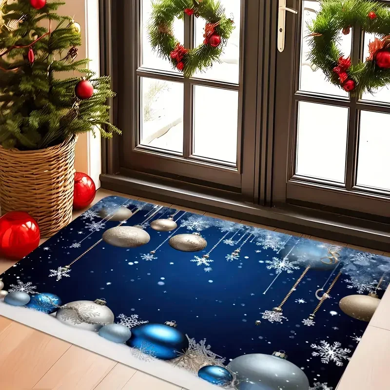 VIKAMA 1 قطعة عيد الميلاد جميلة الكرة البساط داخلي/خارجي RV ترحيب حصيرة غرفة المعيشة غرفة نوم الحمام المطبخ ديكور المنزل البساط