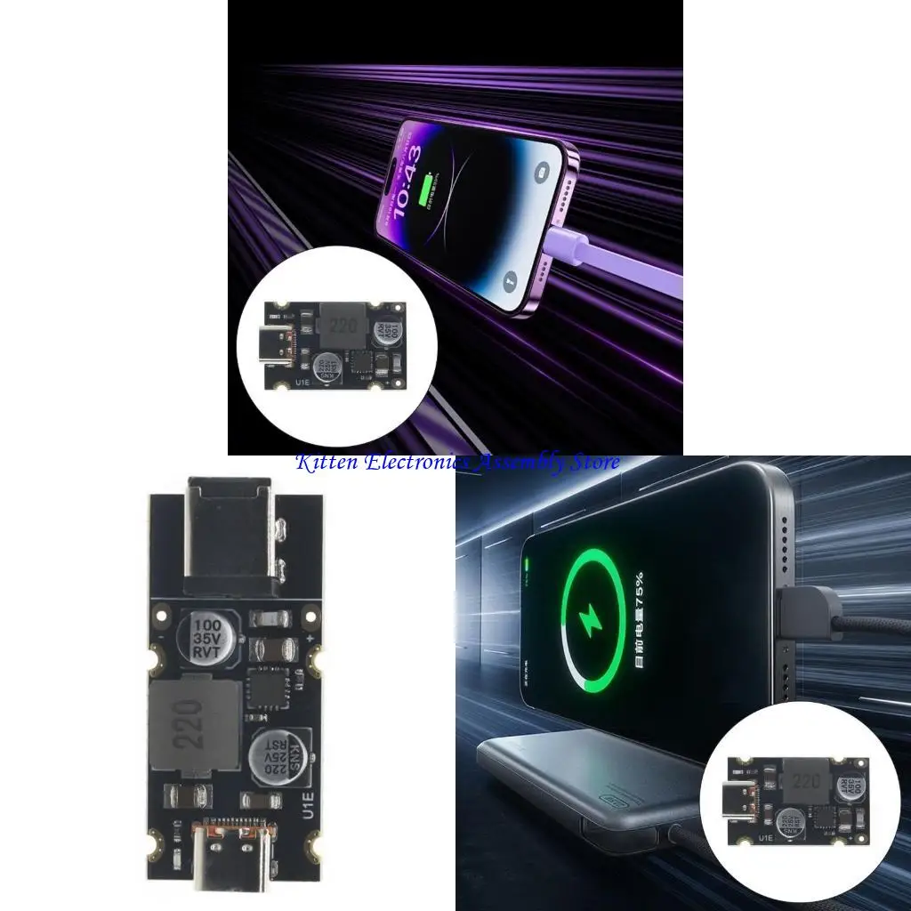 96GD براعة 65W وحدة شحن USB C لمحطات سطح المكتب وحلول الطاقة الفولتية واسعة النطاقات محول للمنزل