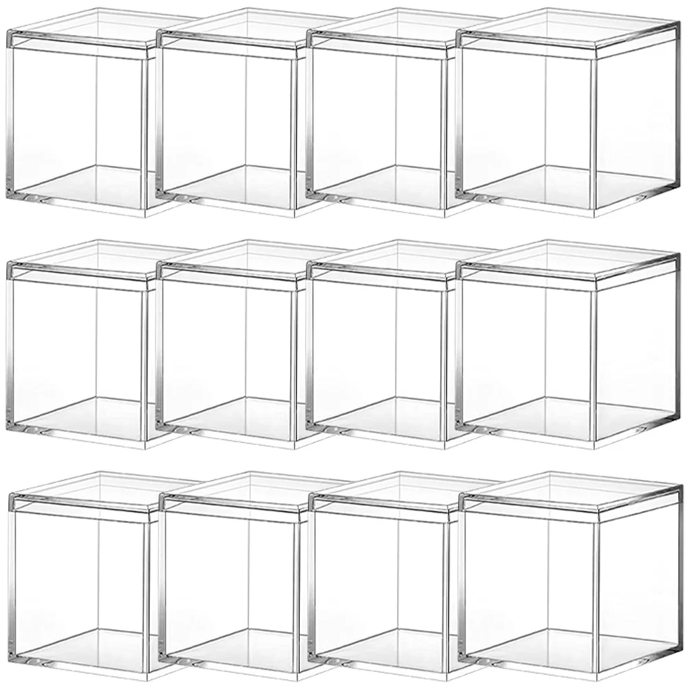 

Square Container Chocolate Storage Case Mini Candy Organizer Clear Gift Boxes Bags
