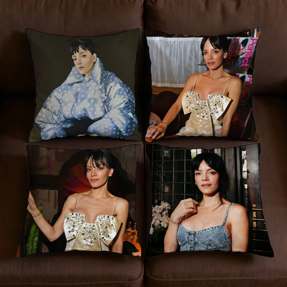 Lily Allen West End Girl HN Cushion Cover Cushion Cover Outdoor Sofa Decorative Square Living Room Bedroom Sofa Car