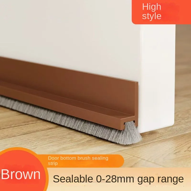 1 ST 100 CM Zelfklevende Borstel Deur Afdichting Strip Insectendichte Geluiddichte Bodem Deur Stop - Duurzame Bodem Afdichting voor Home Improvement