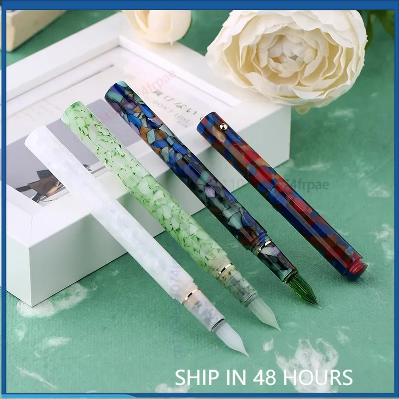 For MAJOHN N8 Pattern Resin Multi-purpose Pen Fountain & Glass Dip Pen Drawing Journal Premium Gift Pen