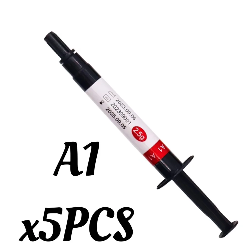 

Dental 5 PCS A1 Flowable Resin Flowability Acrylic Dentistry Material Clinical applications Compatible For Teeth Restoration