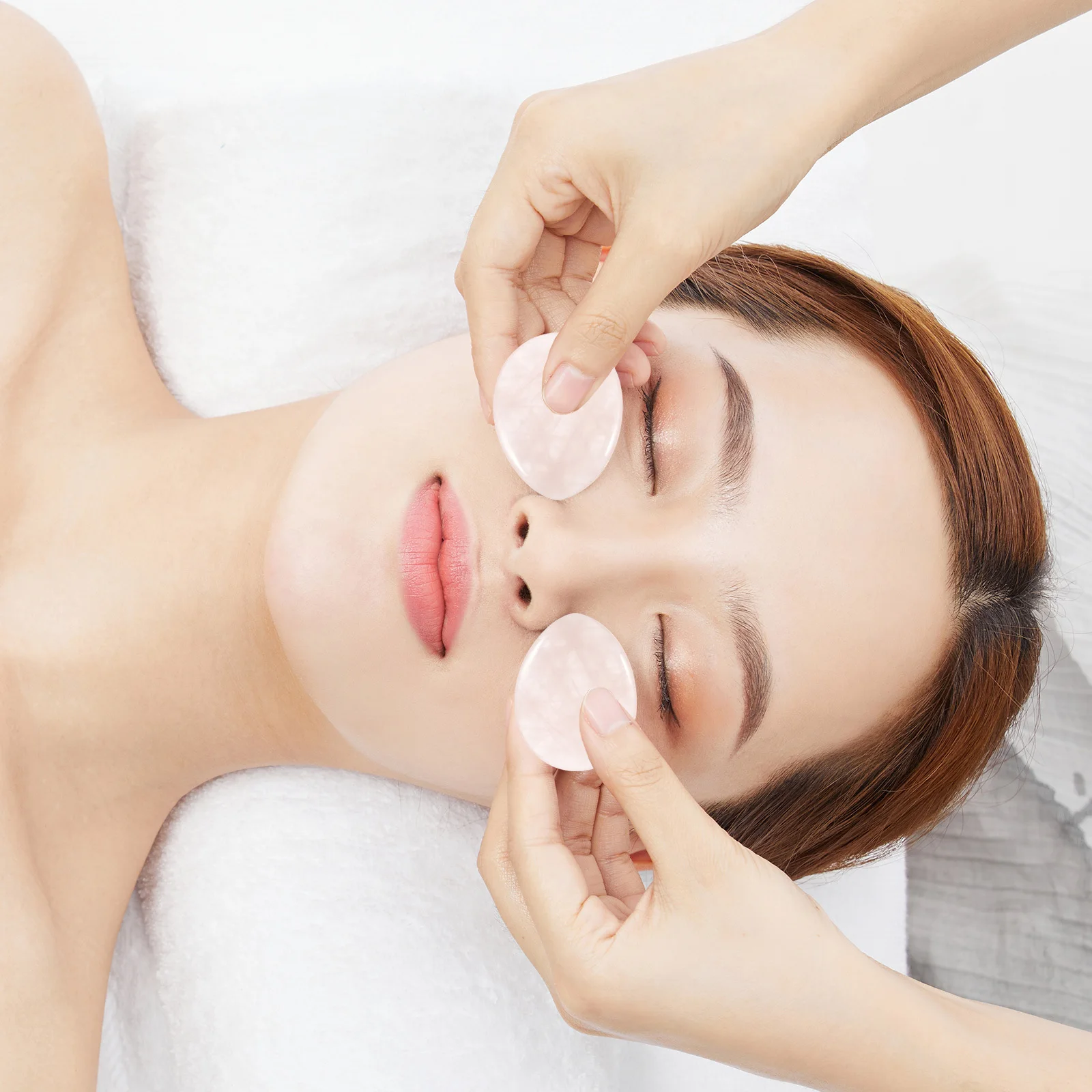 

2pcs Finger Worry Household Scraping Plate Anxiety Massage Stone For Relief Natural Portable Mini Thumb Stone Skin Rejuvenation