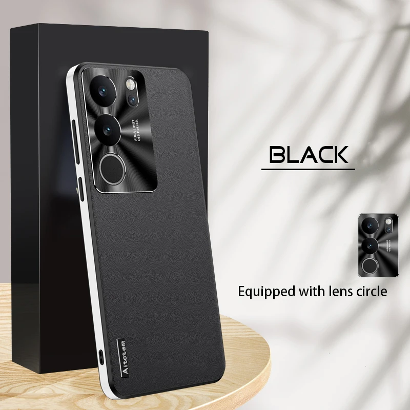 

Shockproof Soft Leather Case for Vivo V27 V30 V40 V29 Pro Full Camera Protective Case Ultra-Thin Back Cover Phone Case Shell