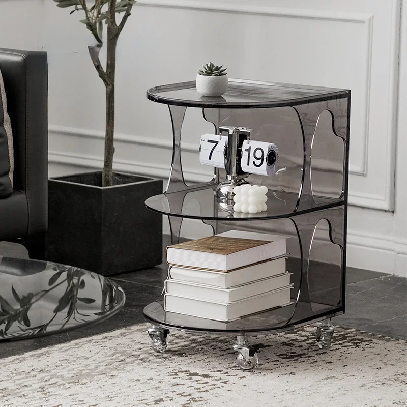

Transparent Coffee Table Simple Home Storage Trolley Nordic Modern
