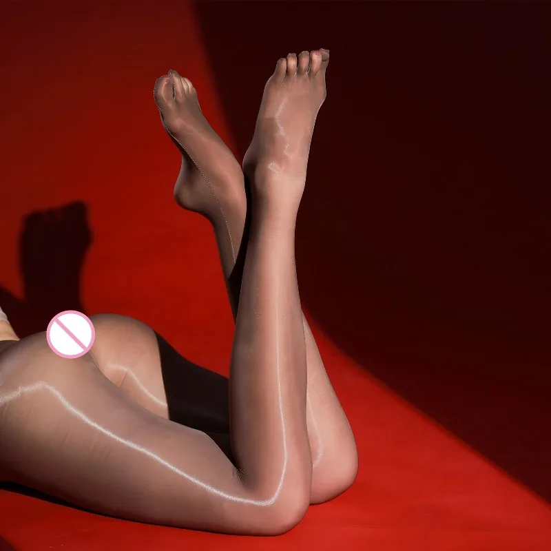 New Design Toe Separate Oil Shiny Pantyhose Sexy Black Brown Toe Tights Silk Smooth Ultra thin Cicada Wing Sexy Women Stockings