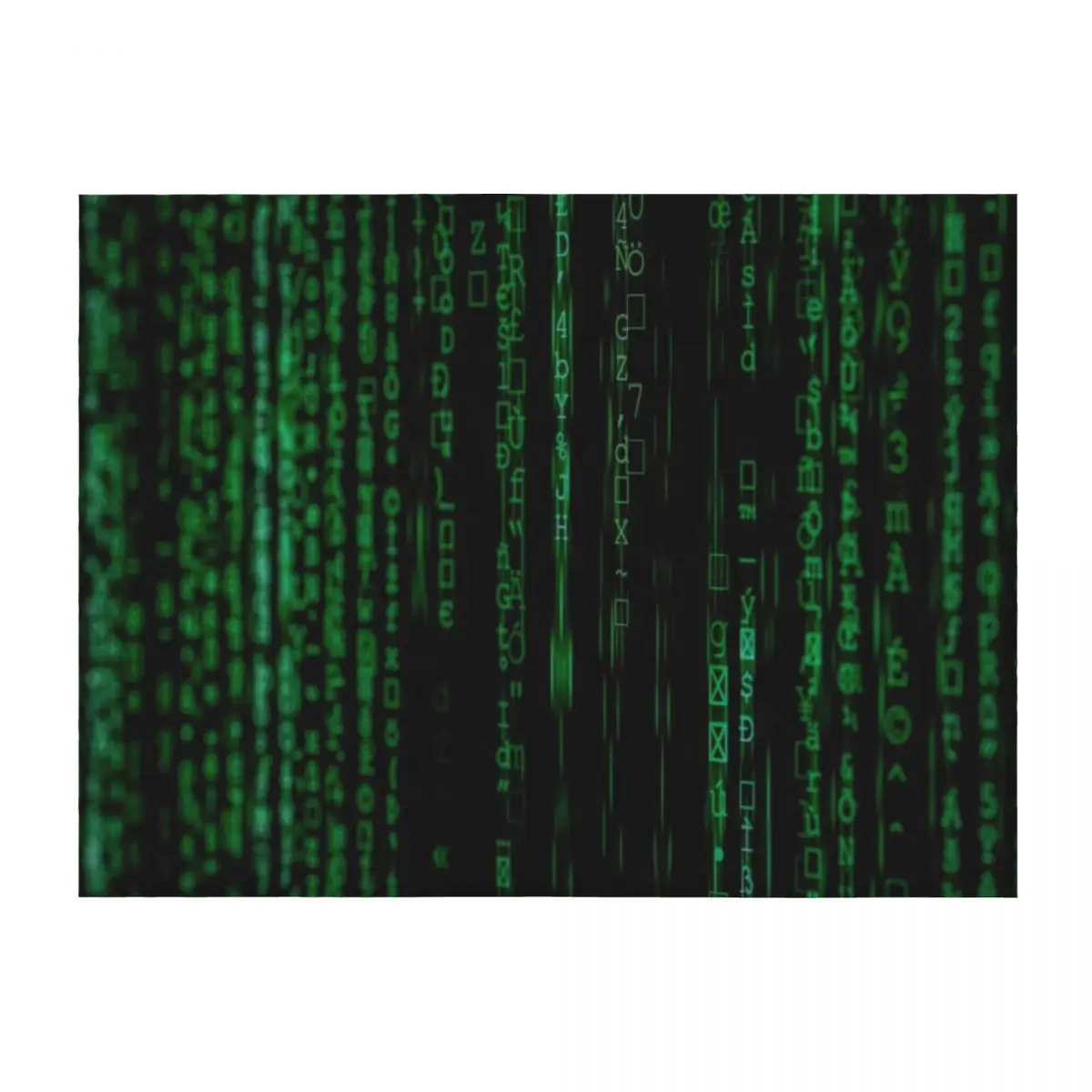 

Stuck in the Matrix - Matrix code pattern Throw Blanket anime Travel Stuffeds Blankets