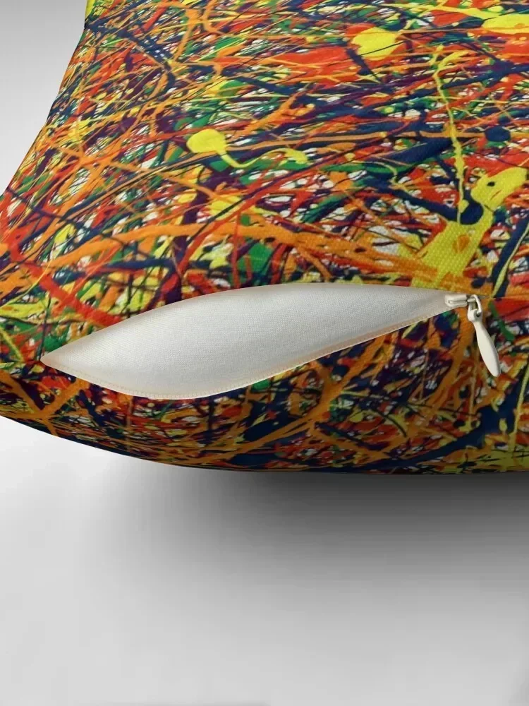 Modern Abstract Jackson Pollock Painting Original Art Titled: Constant Harmony Throw Pillow sleeping pillows pillow