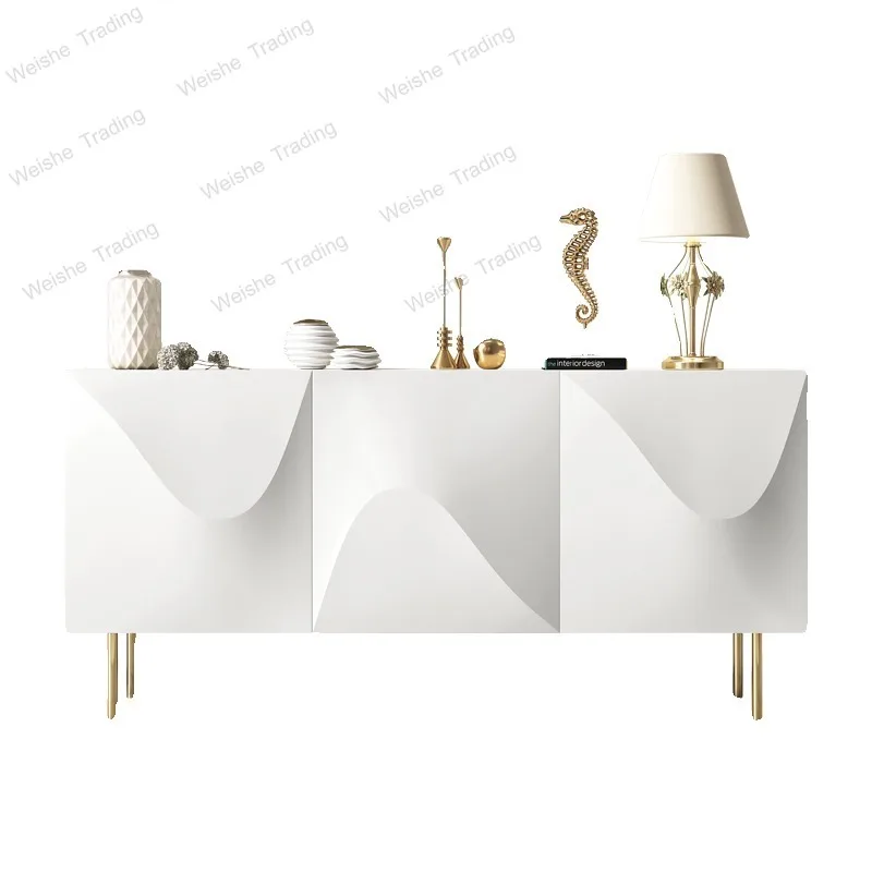 

American light luxury dining side cabinet, high-end storage side cabinet, modern simple living room entrance door