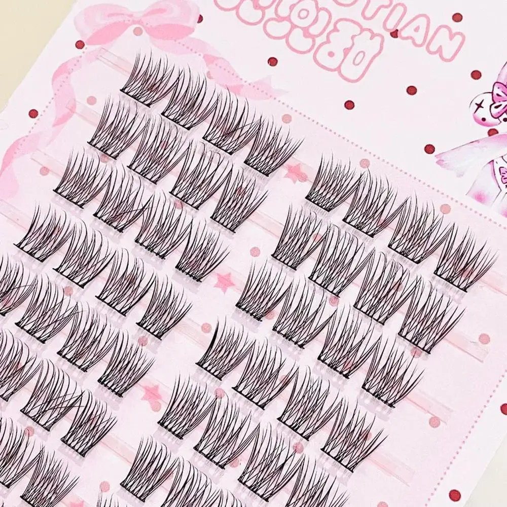 Flauschige Wimpernverlängerung, lange gefälschte Wimpern, Locken, Natur, Wimperntransplantation, Kreuz, falsche Wimpern, DIY-Make-up-Artikel, segmentierte Wimperncluster