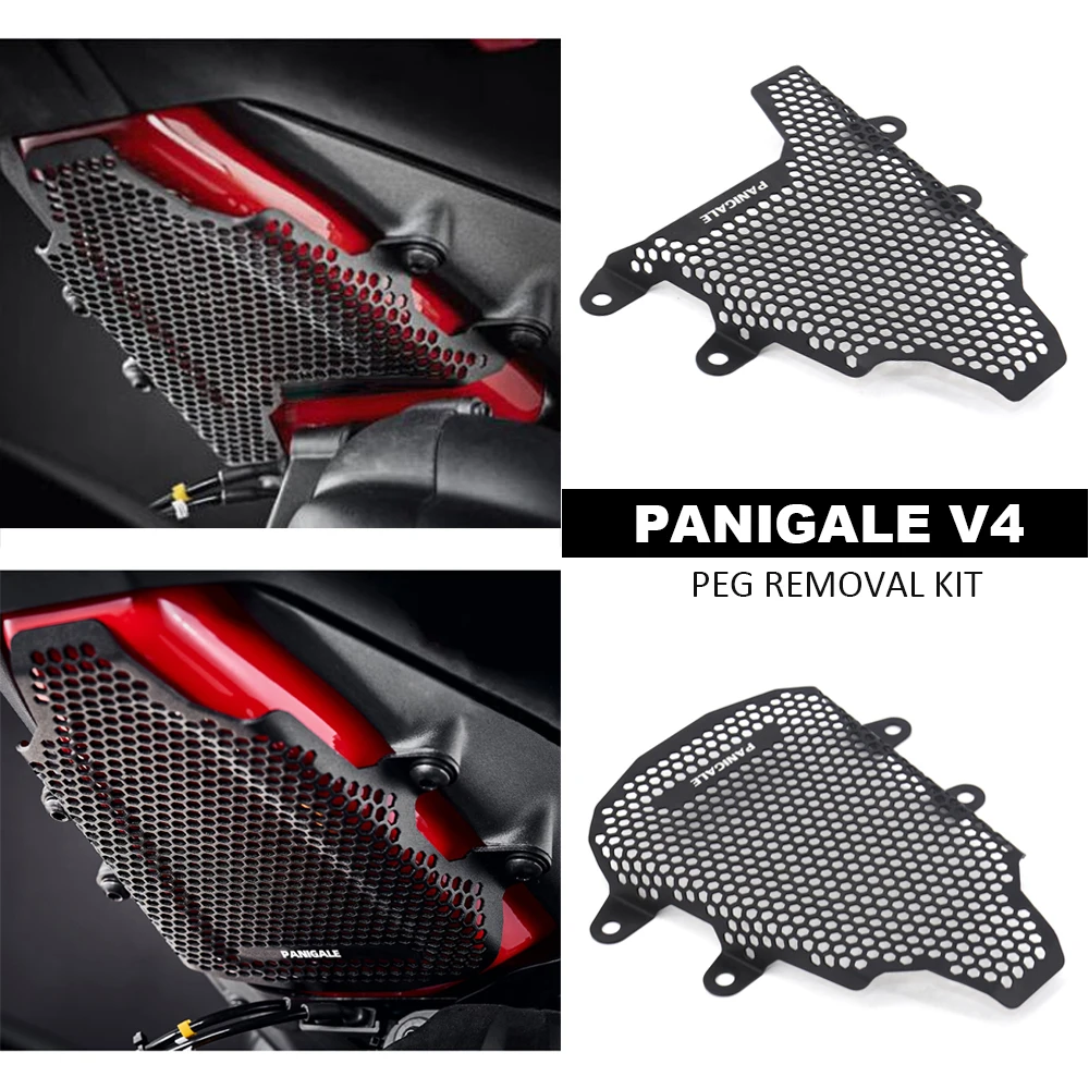 

For Ducati Panigale V4 S R 2018- Pillion Peg Removal Kit Motorcycle Tank Grille Fuel Tank Cover Guard Fuel Tank Protection Net