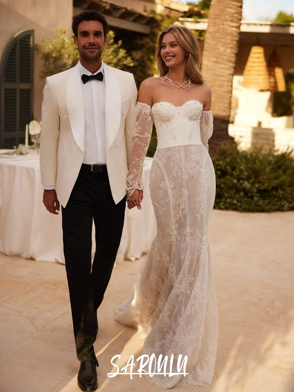 

Delicate Corset Lace Wedding Dress For Women Elegant Sweetheart Neckline Bride Wear Customized Mermaid Stunning Off Shoulder