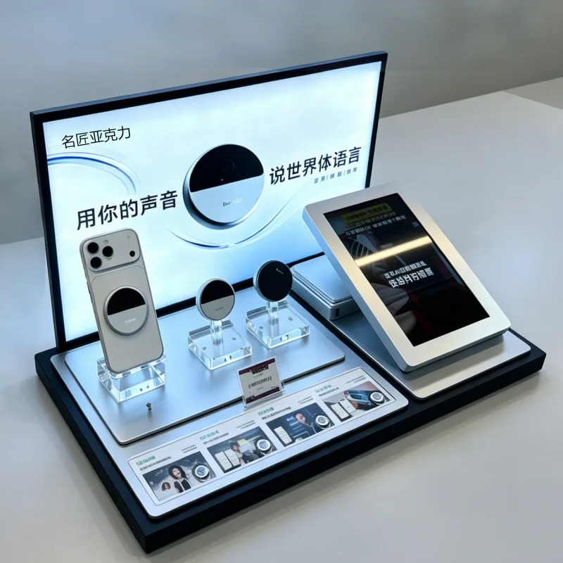 Acrylic magnetic translation machine display stand, electronic product desktop display stand, plexiglass display customization
