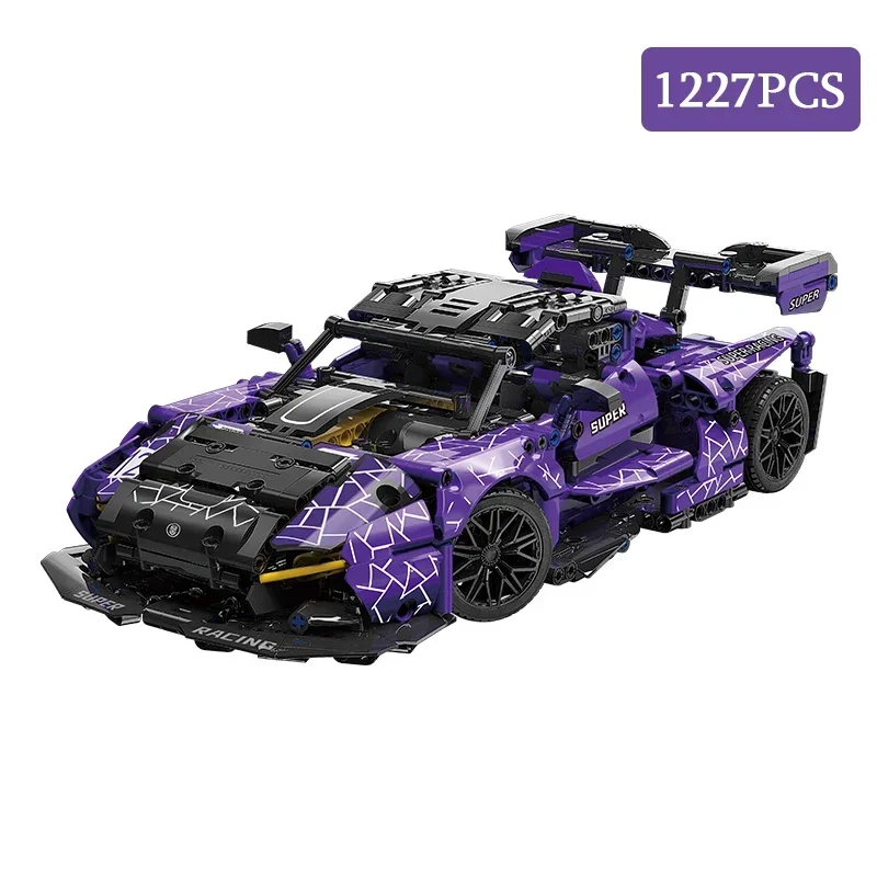 New Technical Senna GTR Sports Car Building Blocks Super Speed Racing Vehicle Bricks Toys For Adult Kids Gifts