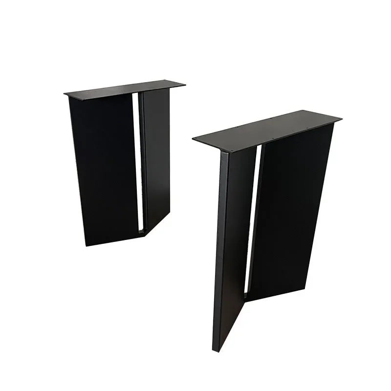 أرجل طاولة كبيرة من الخشب الصلب من الفولاذ الكربوني على شكل حرف V وأرجل طاولة للمؤتمرات المكتبية