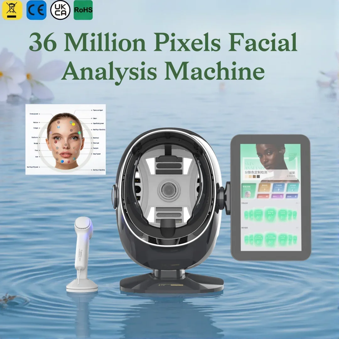 Newest K57 3D Skin Diagnosis System 36 Million Pixels Facial Analysis Machine Skin Moisture Detection Analyzer Salon Use Device