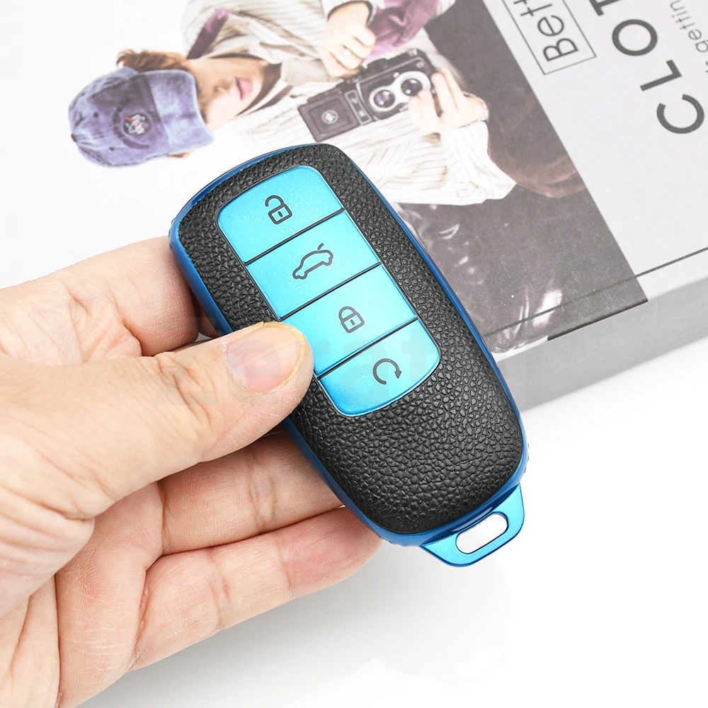 TPU Leather Auto Shell Fob Accessories Protector Car Key Case Cover For Chery Tiggo 8 Pro Tiggo 8plus New 5 Plus 7pro Omoda 5
